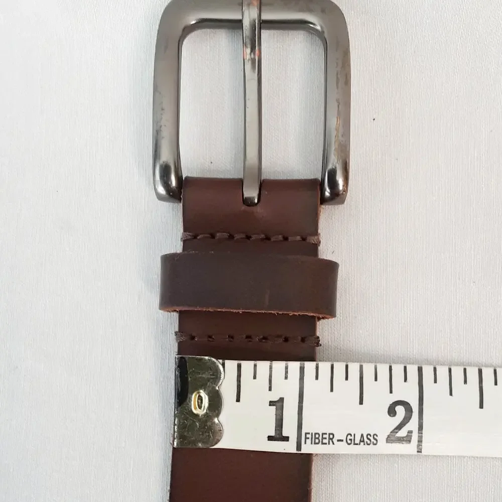 Timberland Genuine Leather Coffee Brown Belt Size 22 24 Rugged Distressed